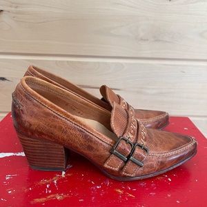 Bed Stu - Tan Leather Size 7 Heels - Handmade in Mexico - Pointed Toe